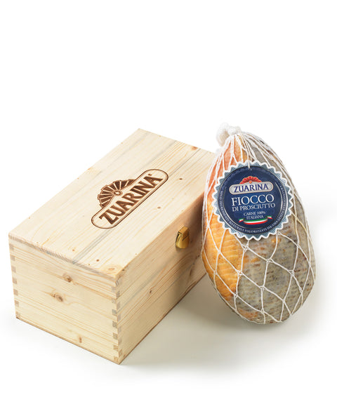 Zuarina intero di prosciutto Fiocco in scatola di legno - CLAI