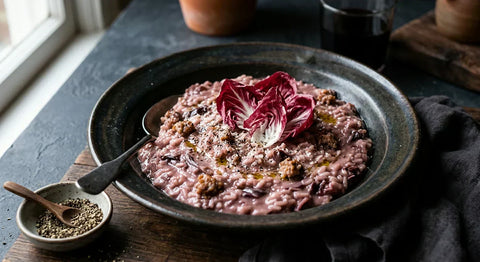 Risotto al radicchio e salsiccia passita CLAI