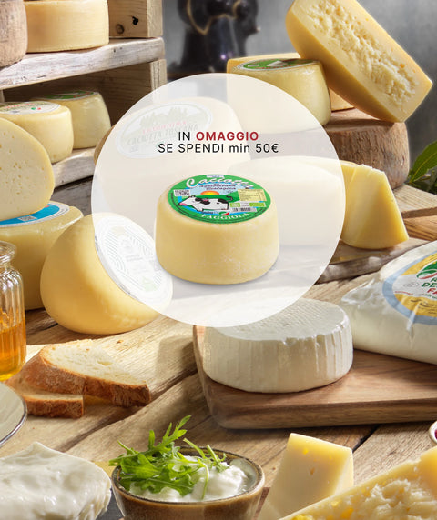 Spendi almeno 50€, in omaggio una caciotta Bio