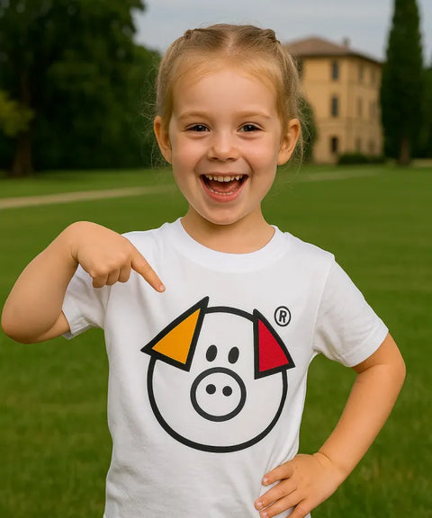 T-shirt bimbo e bimba fronte CLAI
