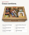 Cosa contiene la Cesta Natalizia Calendula CLAI: 6 prodotti con pesi e formati