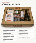 Cosa contiene la Cesta Natalizia Mughetto CLAI: 7 prodotti con pesi e formati