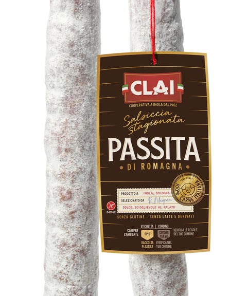 Etichetta Salsiccia Passita di Romagna CLAI