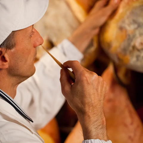 Contrôle de l'épinglage d'un jambon de Parme Zuarina | CLAI